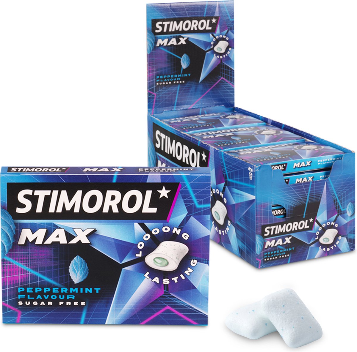 Stimorol Max Peppermint - Kauwgom - Suikervrij - 1x21stuks
