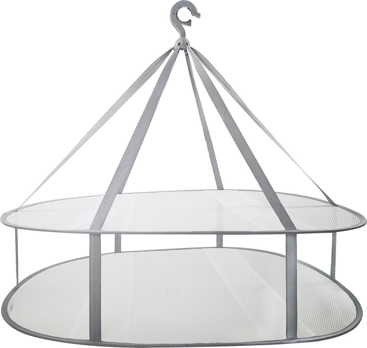 Goedkoopste Droogrek - trui droger rack - 2-laags - Polyester - Opvouwbaar - mesh - hangende - Draagbaar Wasrek Binnen en Buiten - Droognet - 77 62 cm - grijs - Droogrekken - droogrek hangend - wasrek
