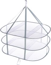 Bol.com Droogrek - trui droger rack - 3 laags - Polyester - Opvouwbaar - mesh - hangende - Draagbaar Wasrek Binnen en Buiten - D... aanbieding