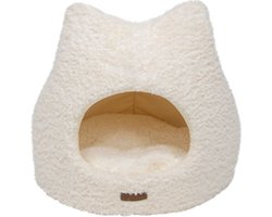 Animal Boulevard CURL PLUSH Iglo - Hondenhuisje - Kattenhuisje - Kleur: Wit - Maat XS: 45x45x42 cm