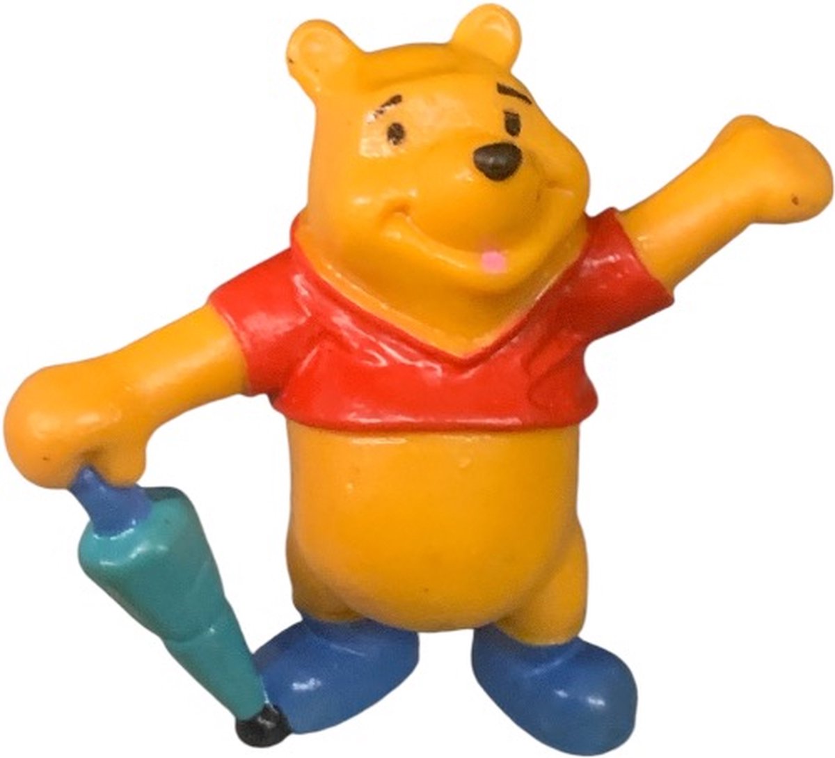 Winnie de poeh met paraplu - Bulland - 6 cm speelfiguurtje
