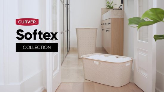 Curver Softex Wasmand met Deksel 56L + Wasmand 45L - Beige