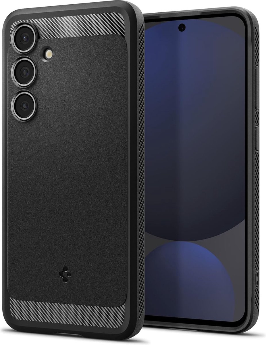 Spigen Geschikt voor Samsung Galaxy S24 FE 5G - Rugged Armor - Back Cover Hoesje - Zwart