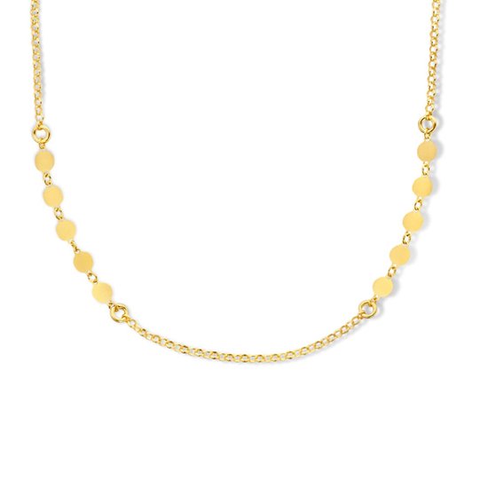 collier plaqué argent (jaune) cercles 42 + 3 cm 2102567