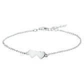 Bracelet TFT Coeurs Argent 1.3 mm 16 + 3 cm