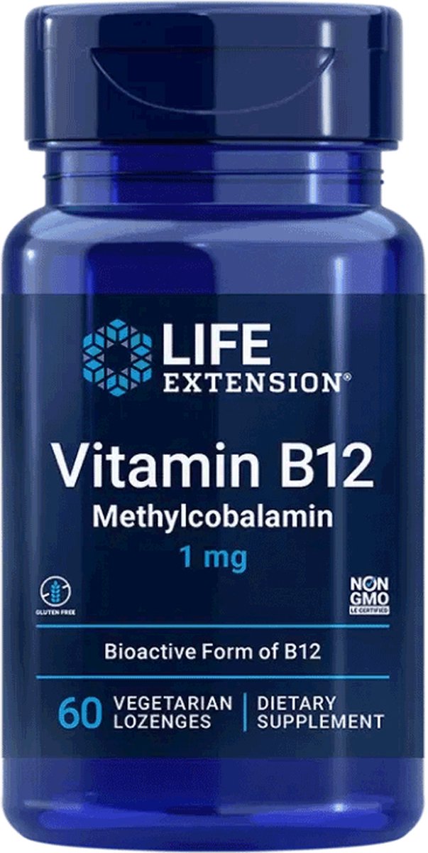 Goedkoopste Life Extension - Vitamine B12 - Methylcobalamine - 1 mg - 60 Zuigtabletten - Biologisch Actieve Vorm van Vitamine B12 - Voedingssupplementen