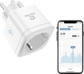 EIGHTREE - Smart Plug - Slimme Stekker - Wifi - 1-delige set - App Bediening - Verbruiksmeter - Energiemeter -Spraakbediening met Alexa & Google Home - ET20-1