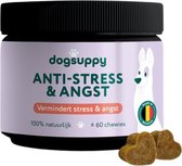 Anti-Stress & Angst supplement [zonder kip] - Kalmerend & Stressverlagend - 100% Natuurlijk - 60 heerlijke snoepjes - Kalmeringsmiddel voor Honden - Tegen Overmatig blaffen, Trillen, Onrust & Vuurwerkangst - met Hennepzaadolie & L-Tryptofaan