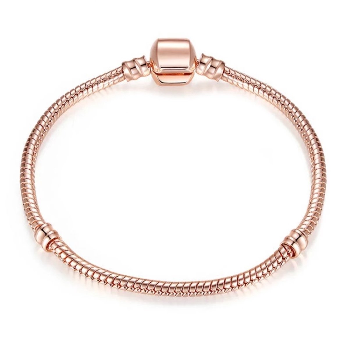 EmmyRovi Bedelarmband Roségoudkleurig 18 cm – Geschikt voor Standaard Bedels van 3 mm