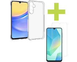 foto van imoshion Shockproof Hoesje Inclusief Screenprotector Gehard Glas - Geschikt voor Samsung Galaxy A16 (5G) / A16 (4G) - Transparant