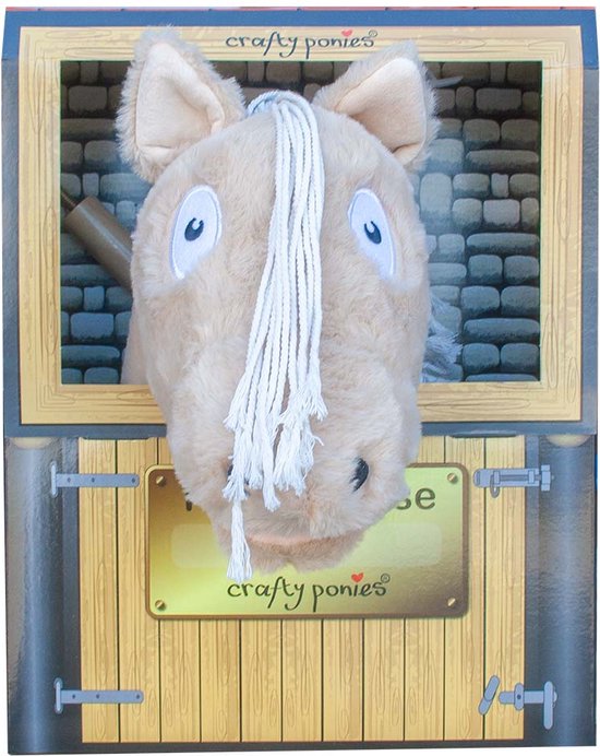 Stokpaard Crafty Ponies Hobby Horse Palomino + Staldoos & Hoofdstel van Crafty Ponies — afbeelding 2