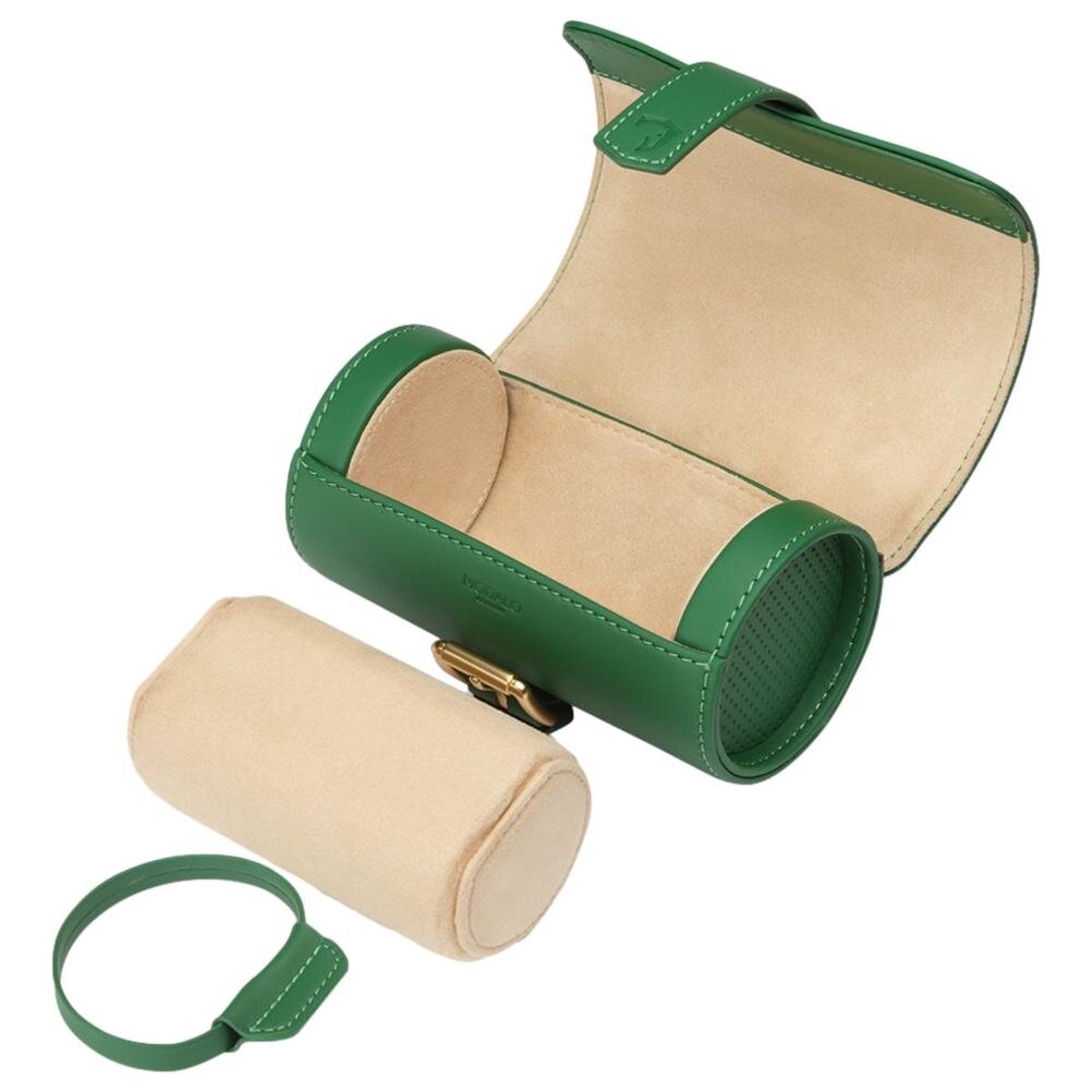 Modalo - 340232 - Uhrenrolle voor 2 Horloges - groen-beige - Genius