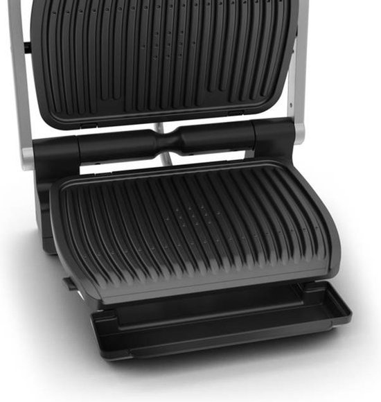 Tefal GC707D Contactgrill Elektrisch RVS, Zwart
