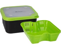Pelletbox 1 L met Zeef – Aasdoos voor Pellets – Karper – Mikado