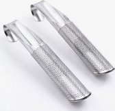 Set van 2 Zilveren Theezeven, Perfect voor Verse Thee, Thee ei, Theezeef, Duurzame Theezeef, Tea Infuser