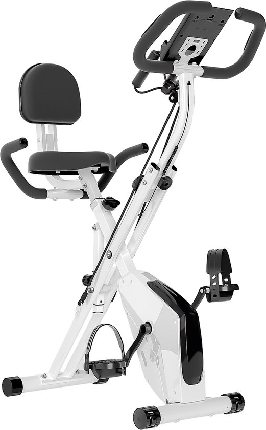 Afbeelding van 3 Opvouwbare Hometrainer X-bike met 8 Weerstandsniveaus Wit