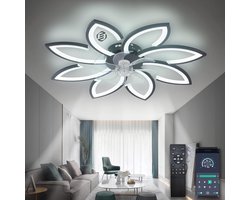 Equivera Plafonniere met Ventilator - Plafondventilator - Plafondventilator Afstandsbediening - Plafondventilator Slaapkamer - Plafond Ventilator met Verlichting - Plafondlamp - Plafonniere - Ideaal voor in uw slaapkamer!