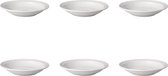 Mammoet - Budgetline - Bord diep - Smalle rand - 6 stuks - Pastabord - ø 21,5 cm - Wit - Porselein