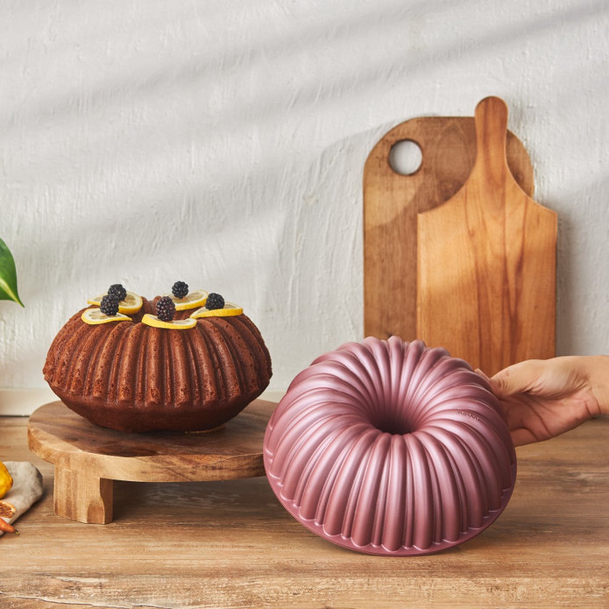 Karaca Cake Pro Dilimli - Ronde Bakvorm - Graniet - Roze - 25,5 cm