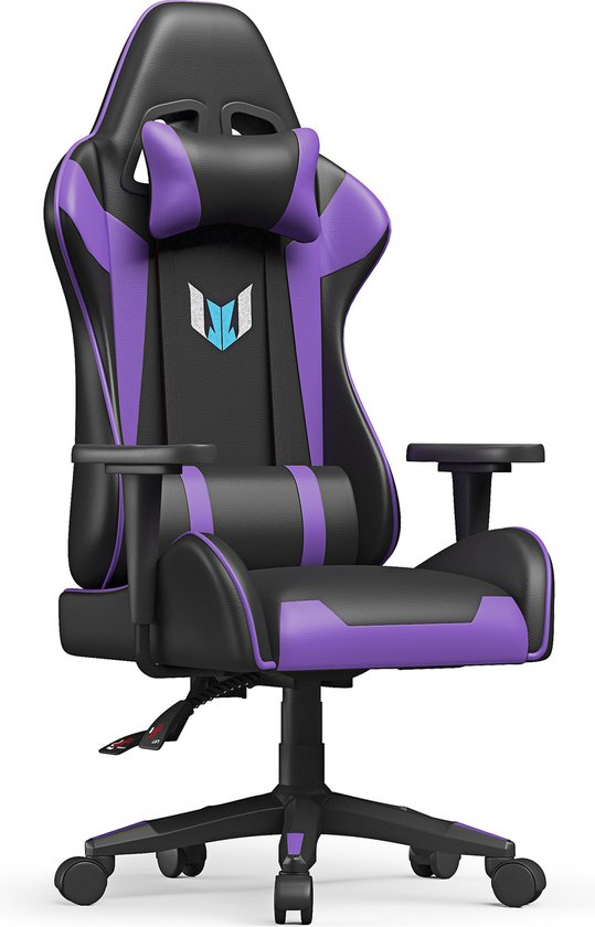 Gamestoel - Gaming stoel - Game stoel - Warrior - zwart - massage - voetensteun