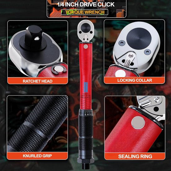 Lexium Clé Dynamométrique Vélo - Clé Dynamométrique Outils Vélo - Tournevis Dynamométrique - Clé Dynamométrique Moto