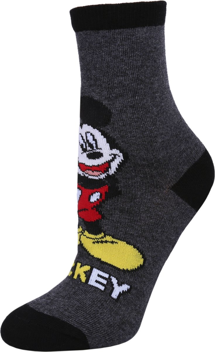 Mickey Mouse - Donkergrijze Sokken voor Jongens met een Afbeelding