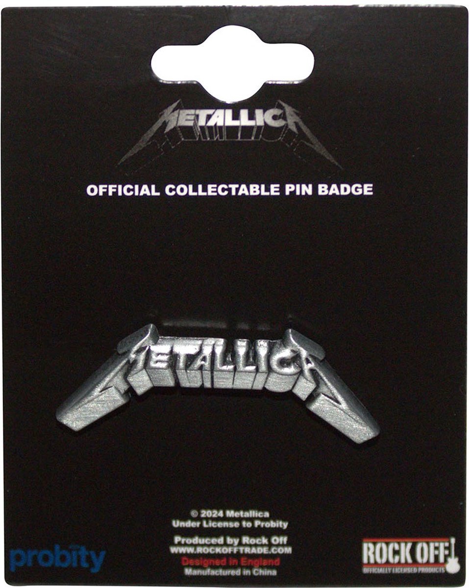 Metallica - 3D Logo Pin - Zilverkleurig