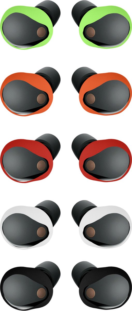 kwmobile 5x haakjes geschikt voor Sony WF-1000XM5 - Oorhaken voor draadloze oordopjes - Houders voor earbuds in meerkleurig – foto 3