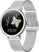 Bol.com Bizoule Smartwatch Beleza - Smartwatch Dames Zilver - 1.1 AMOLED Touchscreen - 40mm - Horloge met Belfunctie - Stappente... aanbieding