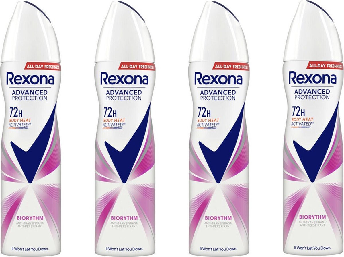 Goedkoopste Rexona Deo Spray - Ultra Dry Biorythm - 4 x 150 ml
