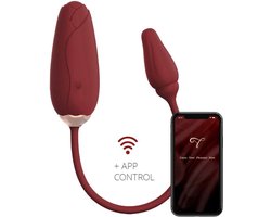 Viotec - Flora - Draagbare Vibrator met App Bediening - Wijnrood - Om Te Dragen in je Slip
