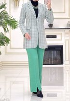Vrouwen Pak 2 Stuk Slim Fit Een Knop Blazer Jas Kantoor Werk Broek Suits Rok Suits