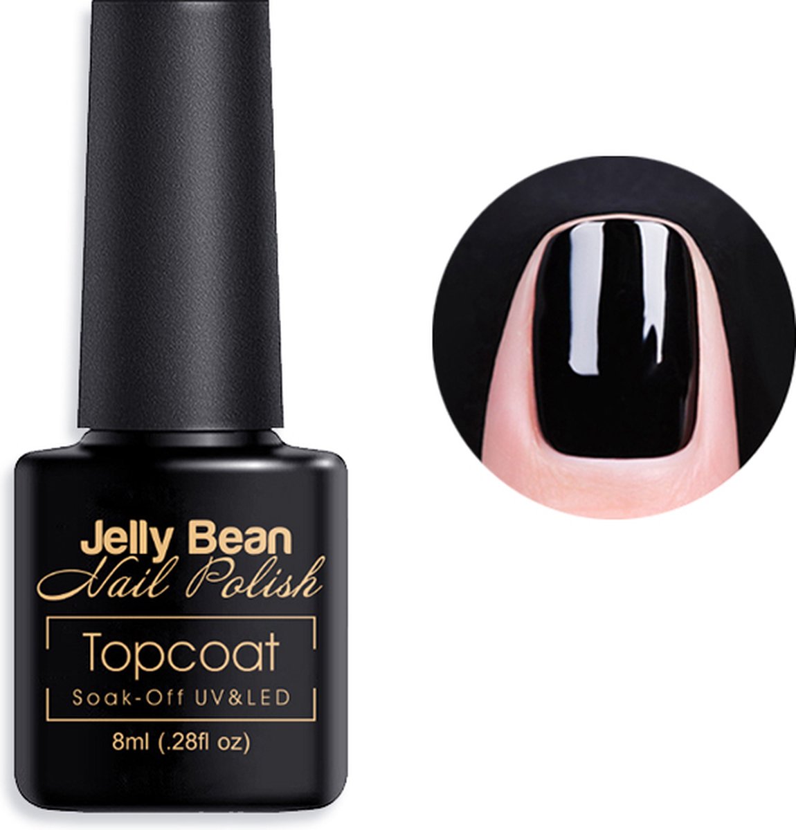 Goedkoopste Jelly Bean Nail Polish Gel Nagellak - Gellak - Glossy topcoat - UV Nagellak 8ml
