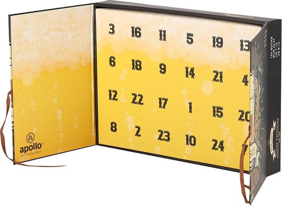 Heren Sokken Adventskalender 12-Paar Kerst Giftbox Bier Print - Maat 42-47