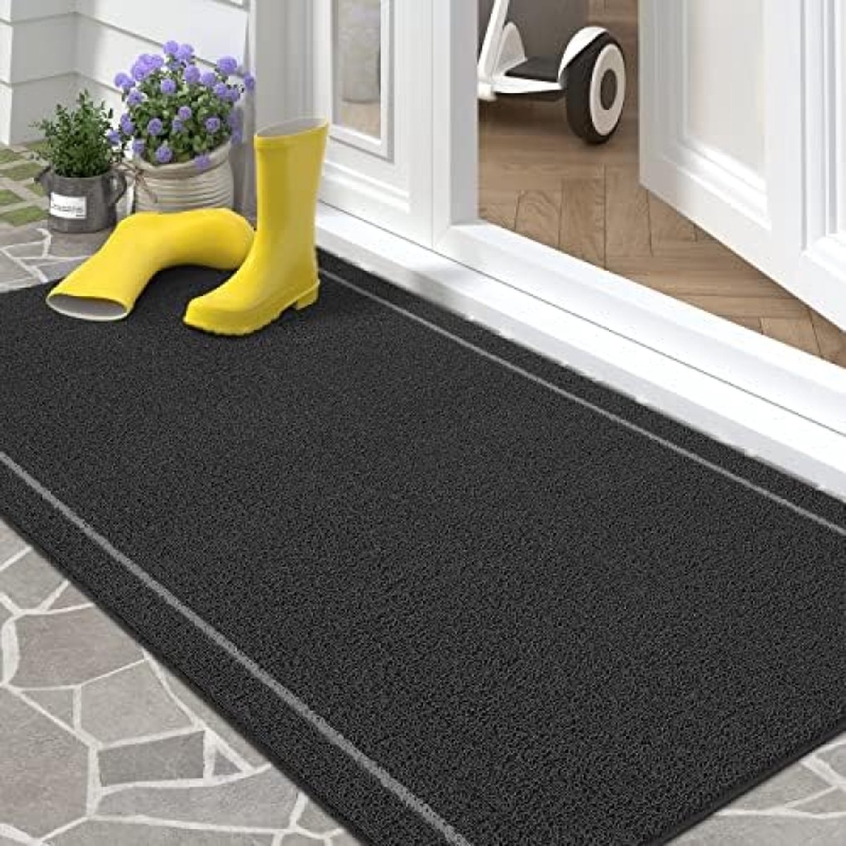 Deurmatten Buiten 61 x 91 cm, Heavy Duty Deurmat, Vuilvanger Deurmat Anti-slip, Waterdicht, Afwasbaar Buiten Deurmat, Deurmatten Buiten voor Voordeur, Patio, Tuin