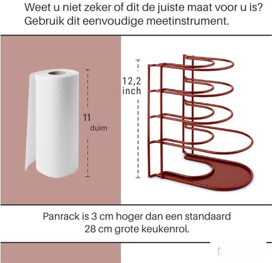 Heavy Duty Pot Rack Organizer, 5 Tier Pan Rack Houder Houdt Gietijzeren Koekenpannen Dutch Oven Koekenpan Roosters