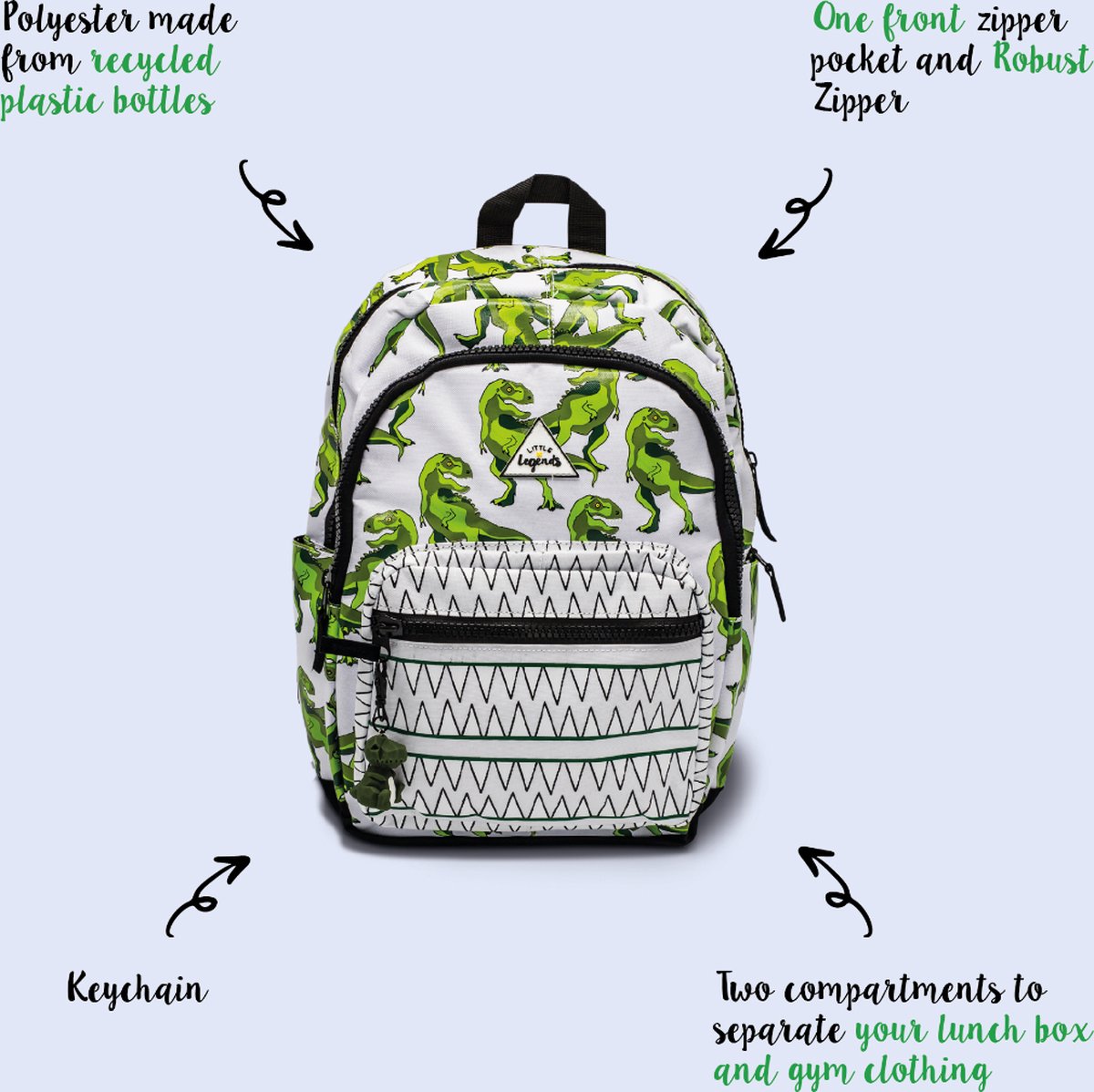 LITTLE LEGENDS BACKPACK L DINO – foto 5
