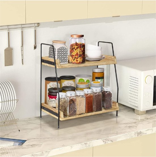 PONEYA Koffie siroop rek organizer, 3-laags 8 flessen siroop rek met 35 K beker opbergmand voor koffiebar, aanrecht flessenhouder standaard voor wijn, dressing voor keuken, café station