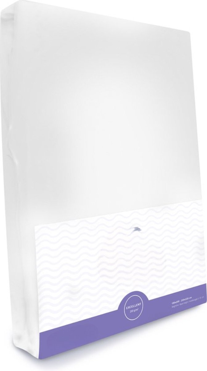 Premium Topper Molton Hoeslaken voor Topper - Katoen (stretch) - 180x210 cm - (t/m 12 cm hoogte) - Wit