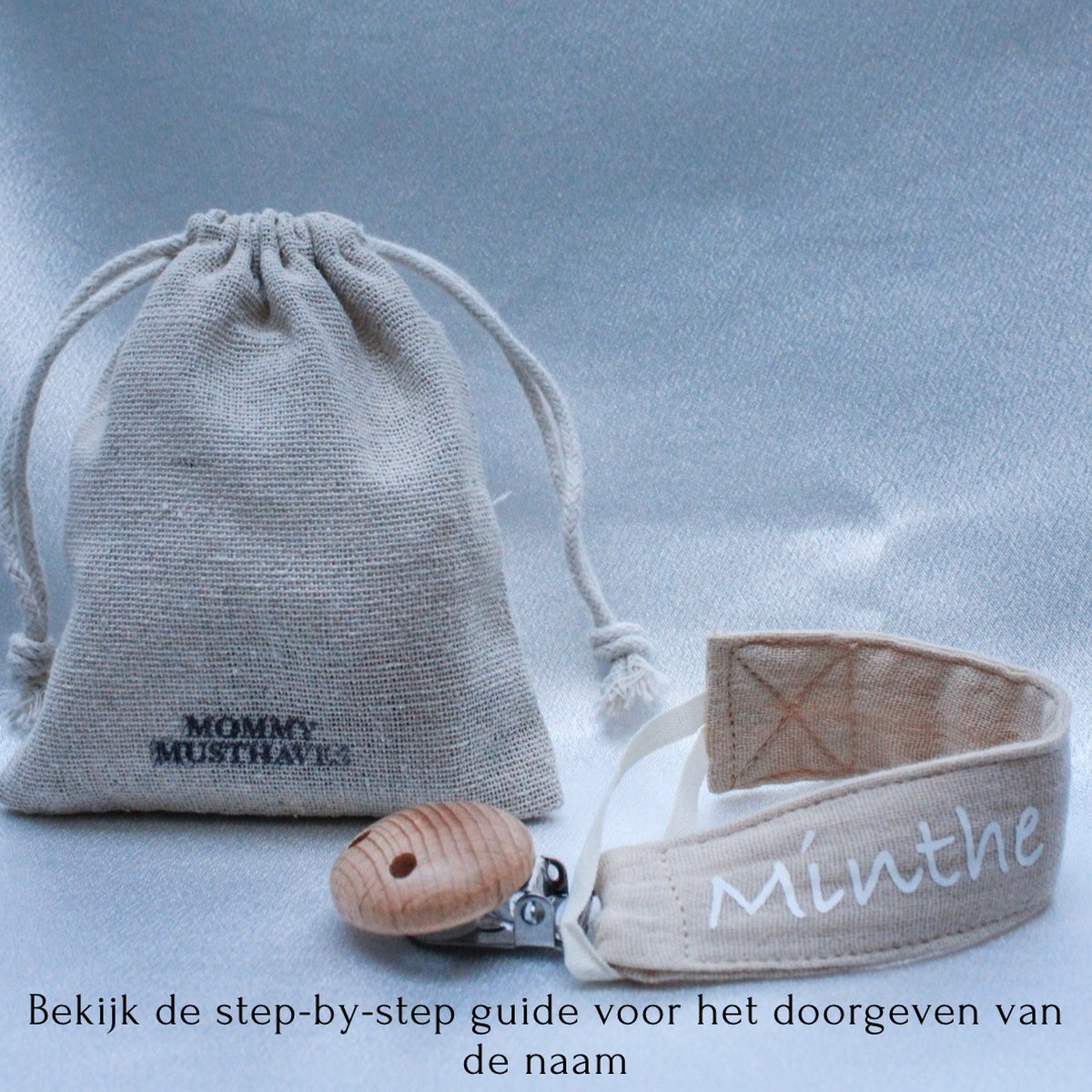 Goedkoopste Speenkoord met naam - katoen - beige - fopspeen - accessoires baby - houten knop - speenketting met naam - baby - gepersonaliseerd kraamcadeau - stof - jongen - meisje - katoen - beige - ZIE BESCHRIJVING VOOR HET DOORGEVEN VAN DE NAAM