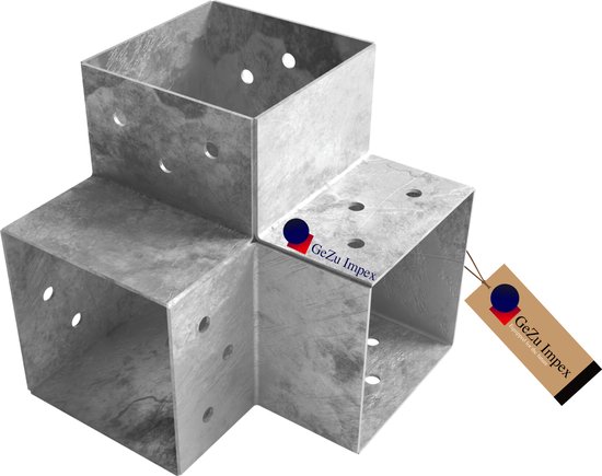 GEZU IMPEX connecteur de poteau pour 3 91 x 91 mm Galvanisé à chaud