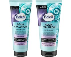 Balea Professional Aqua Hyaluron Shampoo & Conditioner - COMBI-VERPAKKING | Shampoo 250 ml & Conditioner 200 ml - Verzorgende Formule | Siliconenvrij - Voor droog en dof haar