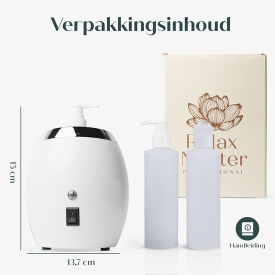 Massageolieverwarmer, led-display, touch-control lotion, flessenverwarmer, flessenwarmer voor olie-smeermiddel gel crème dispensers (stekker