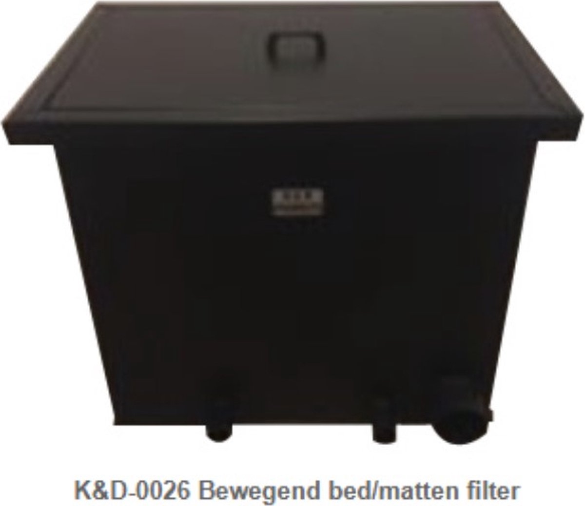 Bewegend bed filter K&D-0027 met matten en deksel