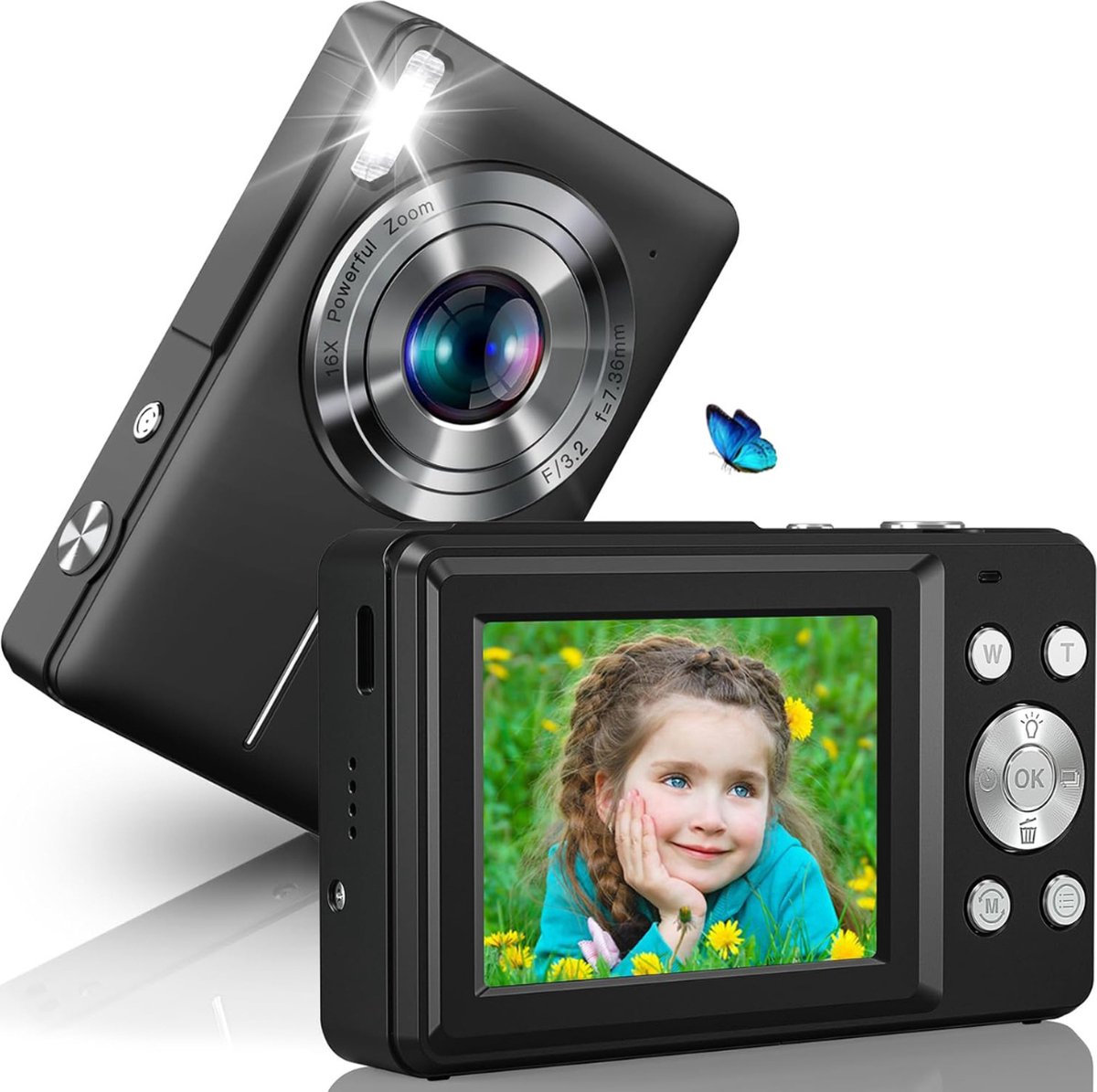 White-Label® Vlog Camera voor Beginners - Videocamera voor Kinderen en Volwassenen - Handycam - 4K Kwaliteit