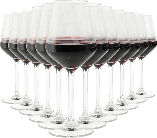 Verres à vin vin blanc - 12 pièces - Ensemble de Verres à vin blanc - 37cl Verre clair - Ensemble de verres pour le dîner - Verres à Vin