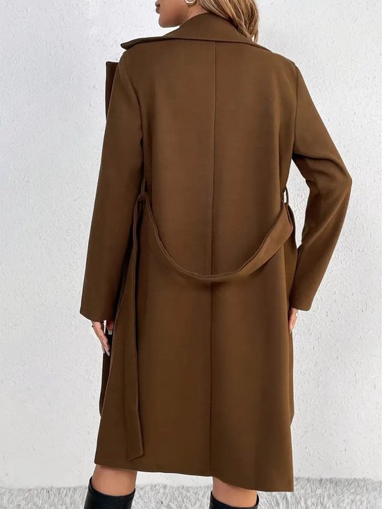 Manteaux Nivard Femme - Manteau mi-long - Veste - Costume - Trench - Pardessus - Hiver - Marron foncé - S