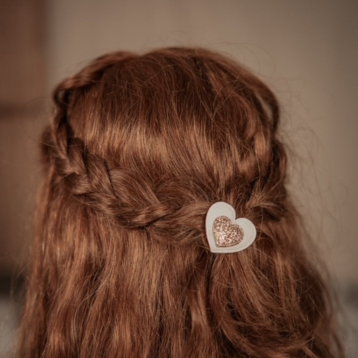 Haarspeldjes Meisje – Antislip - Baby - Hartjes - Goud - Glitter - 1 stuk