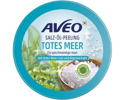 AVEO Zout-Olie Scrub - 230 gr | Dode Zee-zout en Algenextract - Intensieve Huidvoeding - Frisse en Vitaliserende Huidpeeling