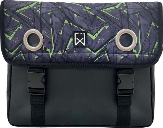 Willex Fietstassen Eco Tarpaulin 30 L groen en zwart van Willex — afbeelding 2
